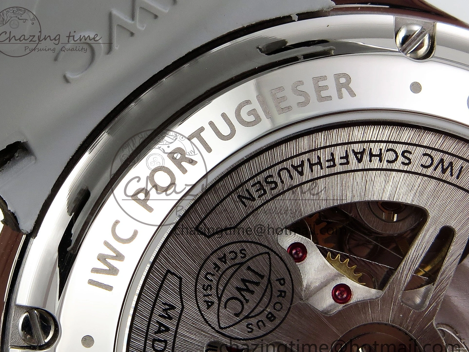 MIROTIME 1228 Portuguese Chrono IW3716 Z+F 1:1 Best Edition White Dial on Gray Rubber Strap A WrinkleFree 7014